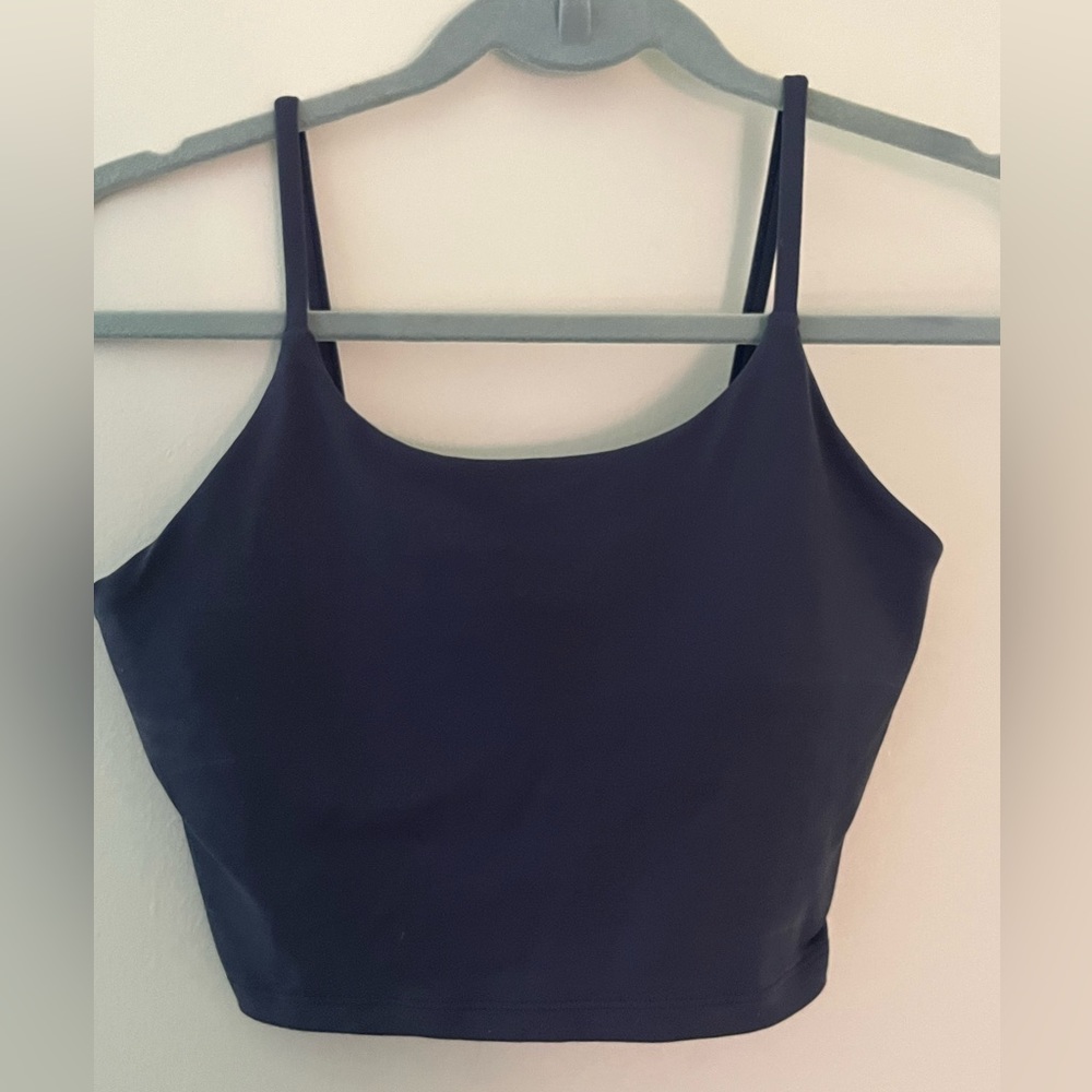 NAVY BLUE ATHLEISURE CROPPED TANK TOP- like new
